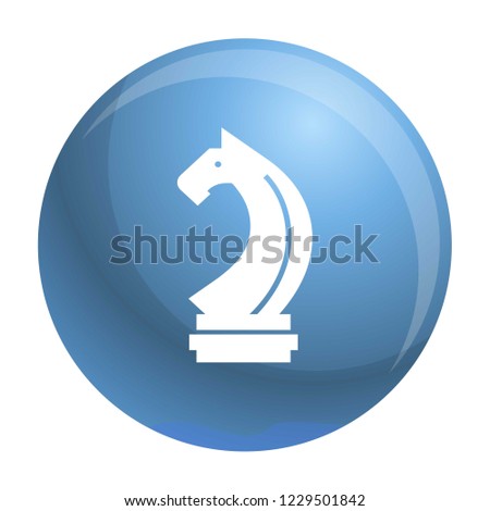 Horse chess icon. Simple illustration of horse chess vector icon for web design isolated on white background