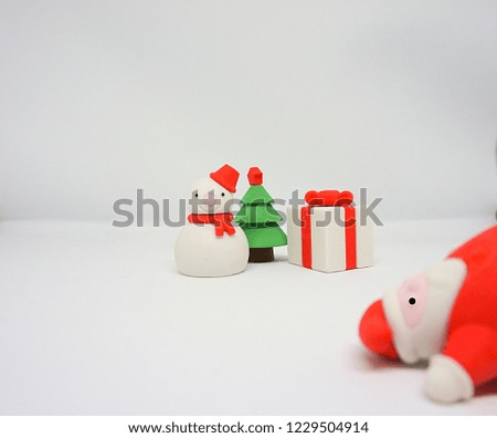 merry Christmas and happy new year, Christmas's doll in many situation, happy life, gift, and greeting