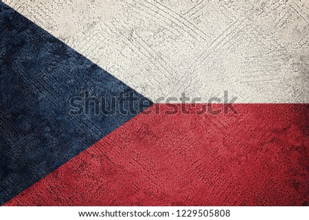 Grunge Czech Republic flag. Czech Republic flag with grunge texture.