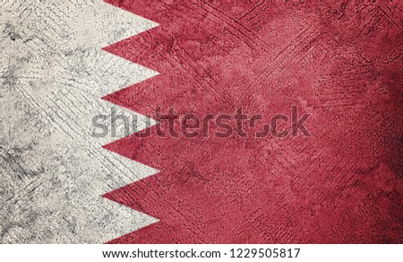 Grunge Bahrain flag. Bahrain flag with grunge texture.