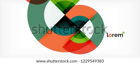 Circle abstract background, geometric circular modern design template, vector illustration