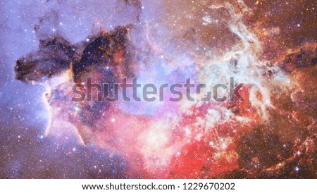 Beautiful nebula and Galaxy. Science fiction art. Elements of this Image Furnished by NASA.