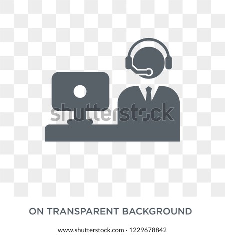 Customer service icon. Customer service design concept from Communication collection. Simple element vector illustration on transparent background.