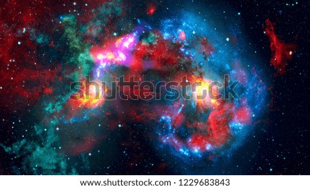 Galaxy and Nebula. Abstract space background. Elements of this Image Furnished by NASA.