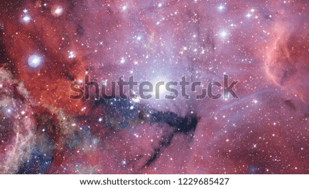 Dark nebula and stars in space. Starry sky. Elements of this image furnished by NASA.