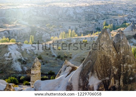 landscape of sunrise in Cappadocia