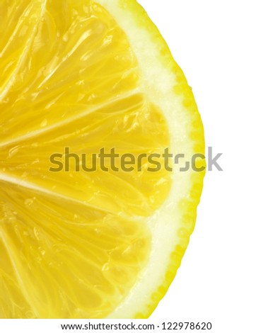 Lemon slice close up