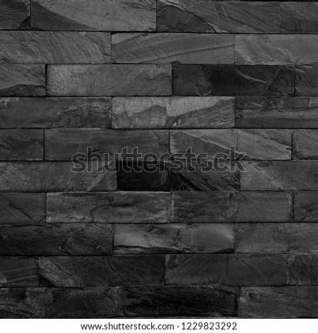 Black slate wall texture and background, old vintage