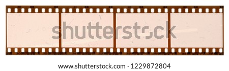 negative film isolated on white background, 35mm film strip