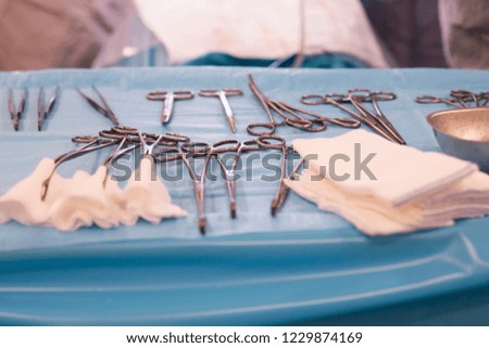 surgery room with tools