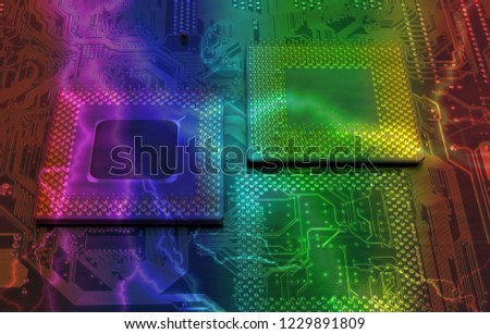 close up of cpu processors