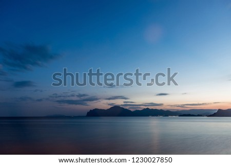 Sunset in the  Black Sea, Crimea.