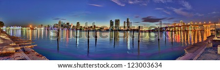 Downtown Miami hdr panorama