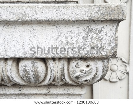 Detail of building ornamental cornice