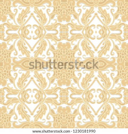 Ornamental laced vector texture, seamless ornament, oriental style