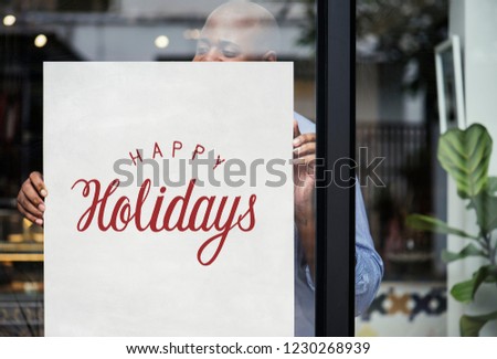 Happy holidays greeting design mockup