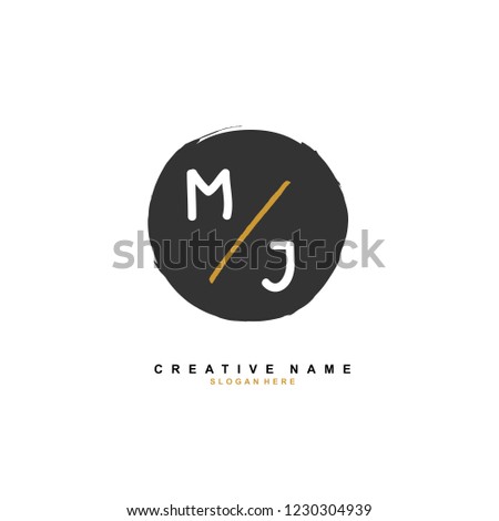 M J MJ Initial logo template vector