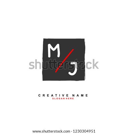 M J MJ Initial logo template vector