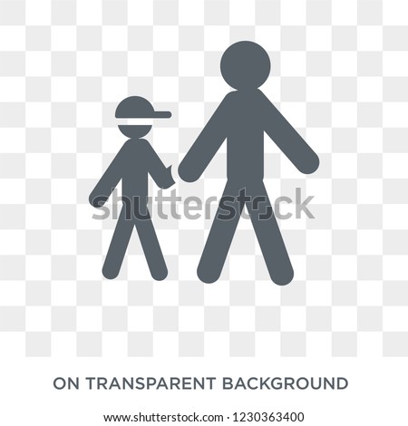 son icon. Trendy flat vector son icon on transparent background from family relations collection. 