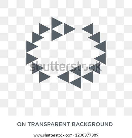 Polygonal triangular recycle symbol icon. Polygonal triangular recycle symbol design concept from Geometry collection. Simple element vector illustration on transparent background.