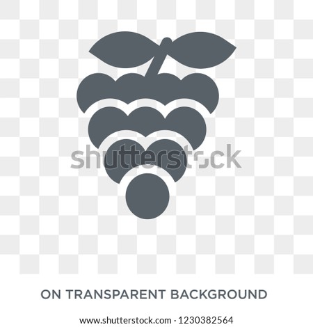 Grape icon. Grape design concept from Fruit and vegetables collection. Simple element vector illustration on transparent background.