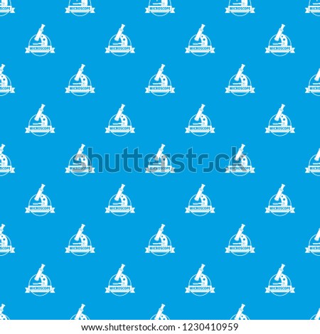 Microscope pattern vector seamless blue repeat for any use