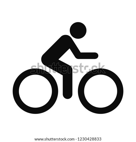The man ride bicycle icon . Vector illustration