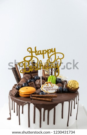 Happy birthday Chocolate mix cake,Homemade cake.