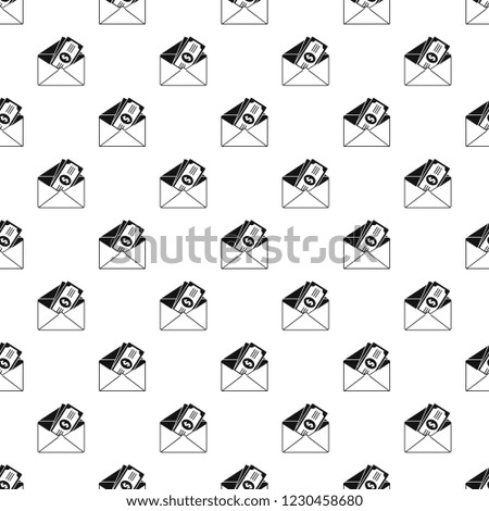 Money in envelope pattern seamless vector repeat geometric for any web design