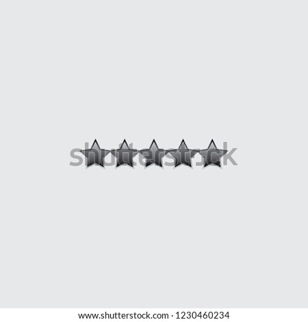 An Illustrated Icon Isolated on a Background - 5 Star Rating