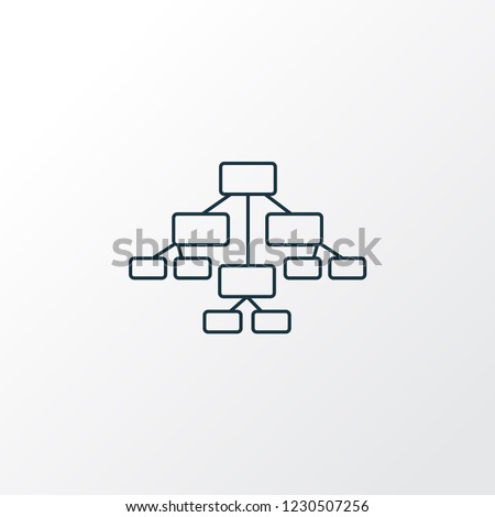 Diagram icon line symbol. Premium quality isolated structure element in trendy style.