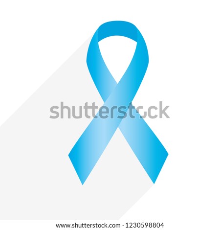 Light blue ribbon as symbol of prostate cancer awareness, Graves Disease