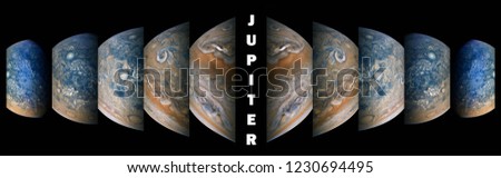 Jupiter phases (some elements courtesy of nasa)
