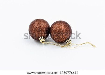 macro set of christmas ornaments in the shape of a bolad in different colors