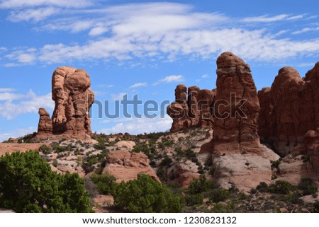 Legendary windows formation at arches national park, usa