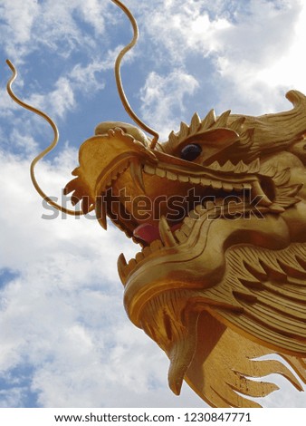 The golden dragon looks Majestic.