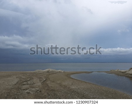 stormy sky  over the estuary 