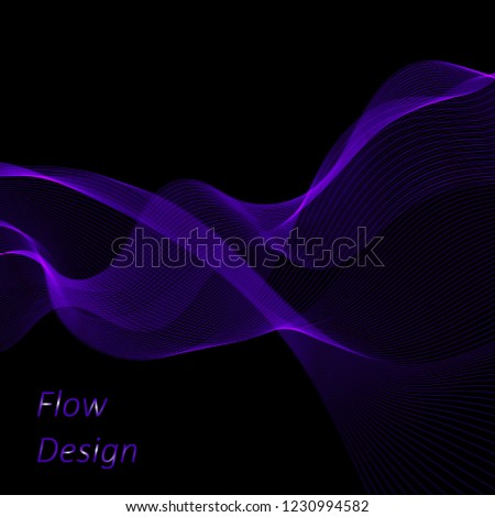 Flow shapes design. Liquid wave background. Abstract 3d flow shape.