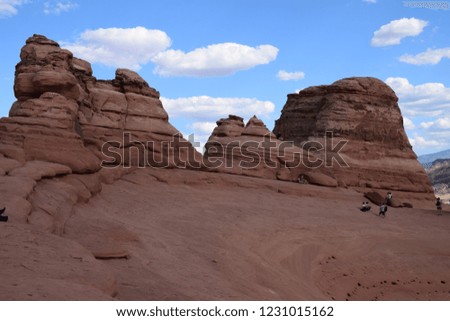 Amphitheater of Iconic Delicate arch, most photographed arch in the world, Arches National Park, Utah, USA