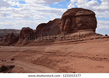 Amphitheater of Iconic Delicate arch, most photographed arch in the world, Arches National Park, Utah, USA