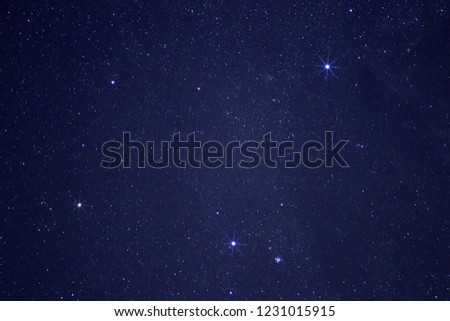 Southern Cross constellation in the sky of New Zealand