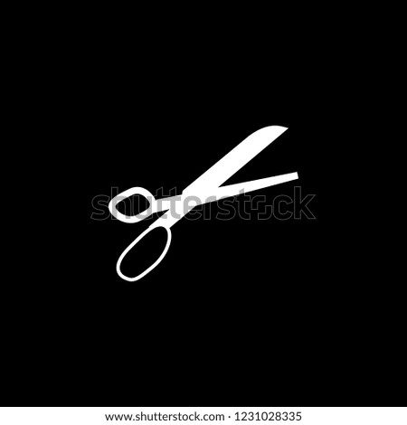 An Illustrated Icon Isolated on a Background - Scissors