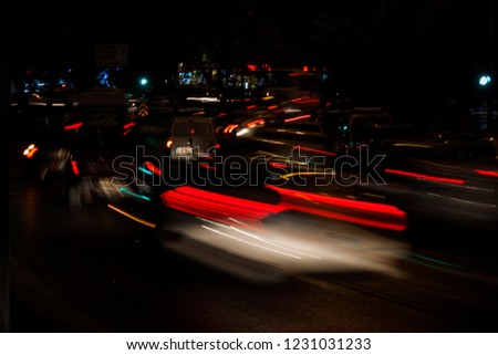 Traffic on the street during night time - motion blur photography