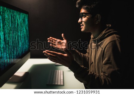 Hacker attack the server in the dark