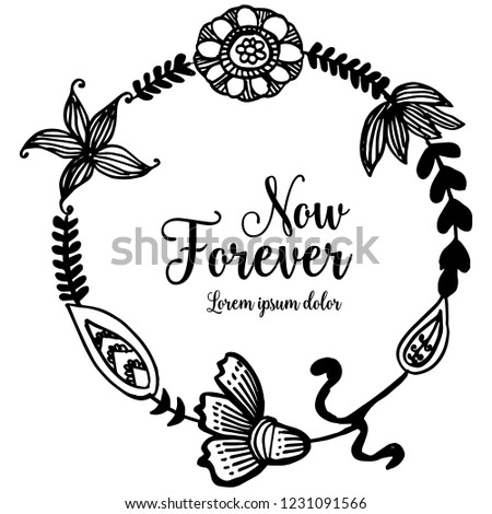 floral wreath with summer flowers vector art