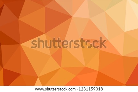 Light Red, Yellow vector abstract polygonal template. Colorful abstract illustration with triangles. Completely new template for your banner.