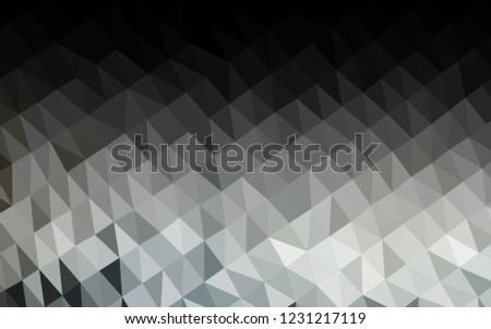 Dark Black vector low poly cover. Modern geometrical abstract illustration with gradient. The textured pattern can be used for background.