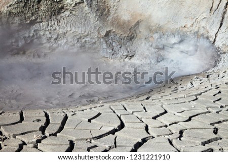 Boiling mud in Yellowstone National Park, Wyoming, USA