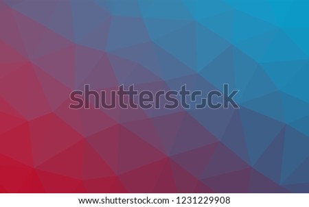 Light Blue, Red vector shining hexagonal background. Modern geometrical abstract illustration with gradient. The elegant pattern can be used as part of a brand book.