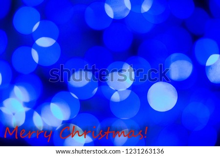 Bright bokeh on the background of Christmas trees and garlands background New Year 2019 year of the pig